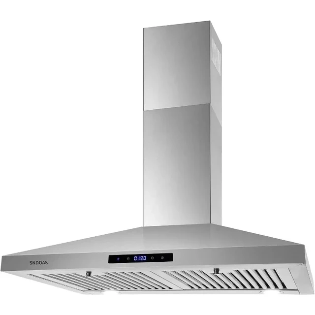 Wall Mount Range Hood 24inch Stainless Steel Kitchen Vent 450CFM 3-Speed  Fan New