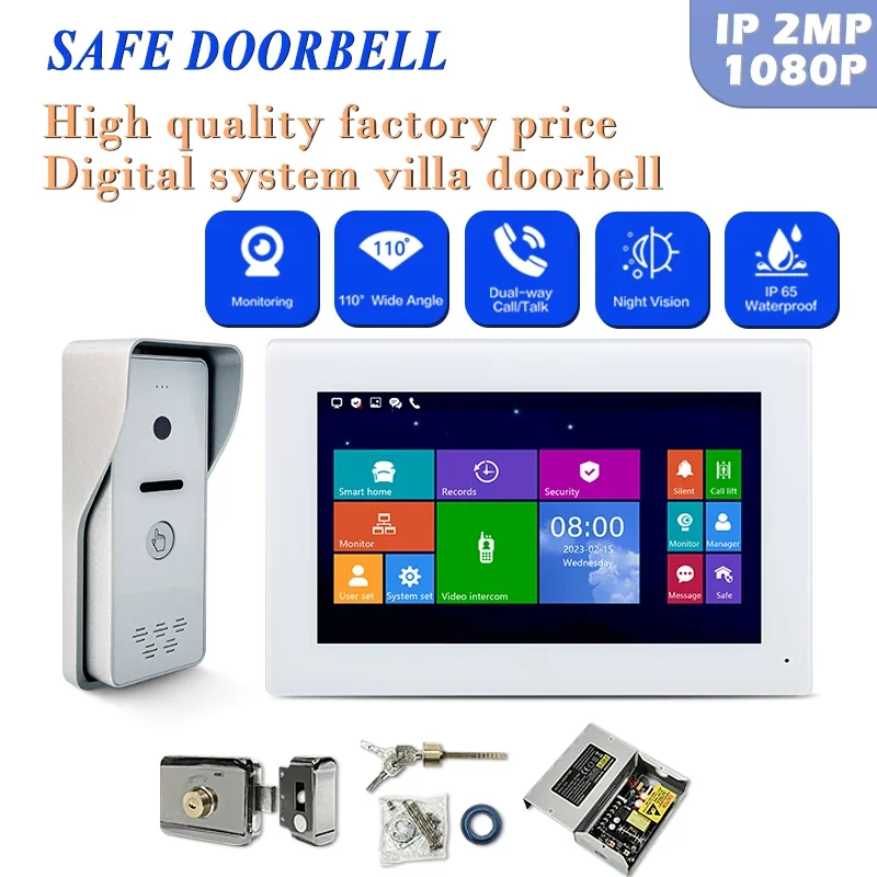 

High Advanced Aluminum Alloy Acrylic Panel Press Button Interphone Smart Ip Door Phone Vido Intelligent Intercom System For Home