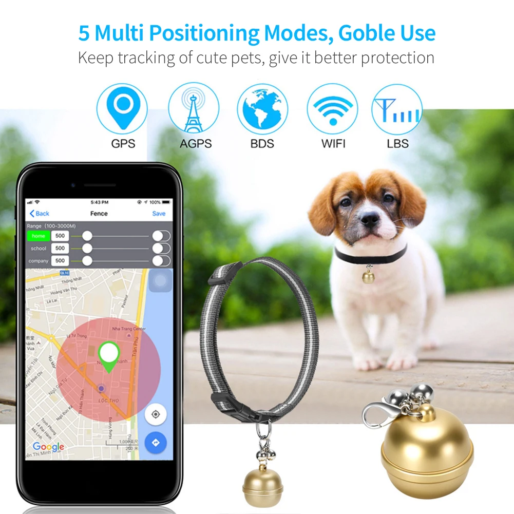 

Pet Smart GPS Tracker Locator Ball Pet GPS Locator Waterproof Electronic Anti-lost Device Kids Car Wallet Key Collar Accessories