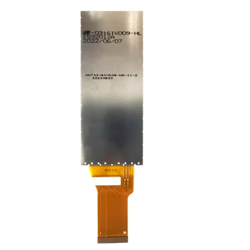 TFT LCD RGB 인터페이스 긴 스트립 스크린, 산업용 디스플레이 해상도 320*820, 3.16 인치, 30 핀