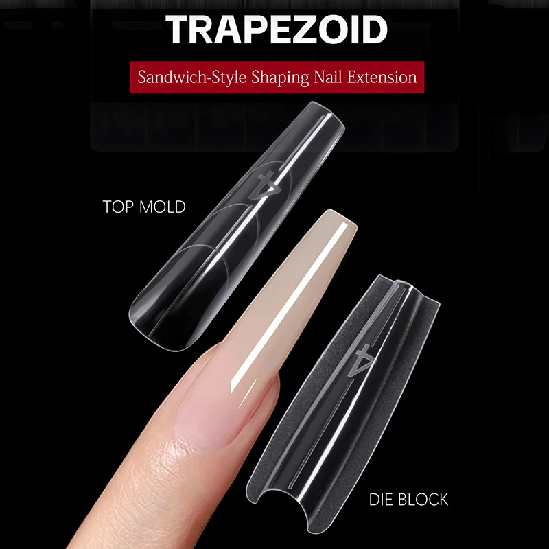 [JN] 240개입/박스 샌드위치 듀얼 네일 폼 오벌 네일 연장 폼 탑 폼 바텀 폼 빠른 네일 연장용