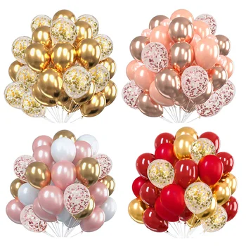 Metallic Confetti Latex Balloons – 20pcs 1