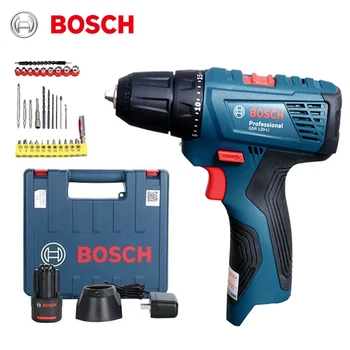 Bosch 충전식 무선 전기 드릴, 다기능 가정용 DIY 스크루 드라이버, 목공 강철 전동 공구, GSR 120-LI 12V