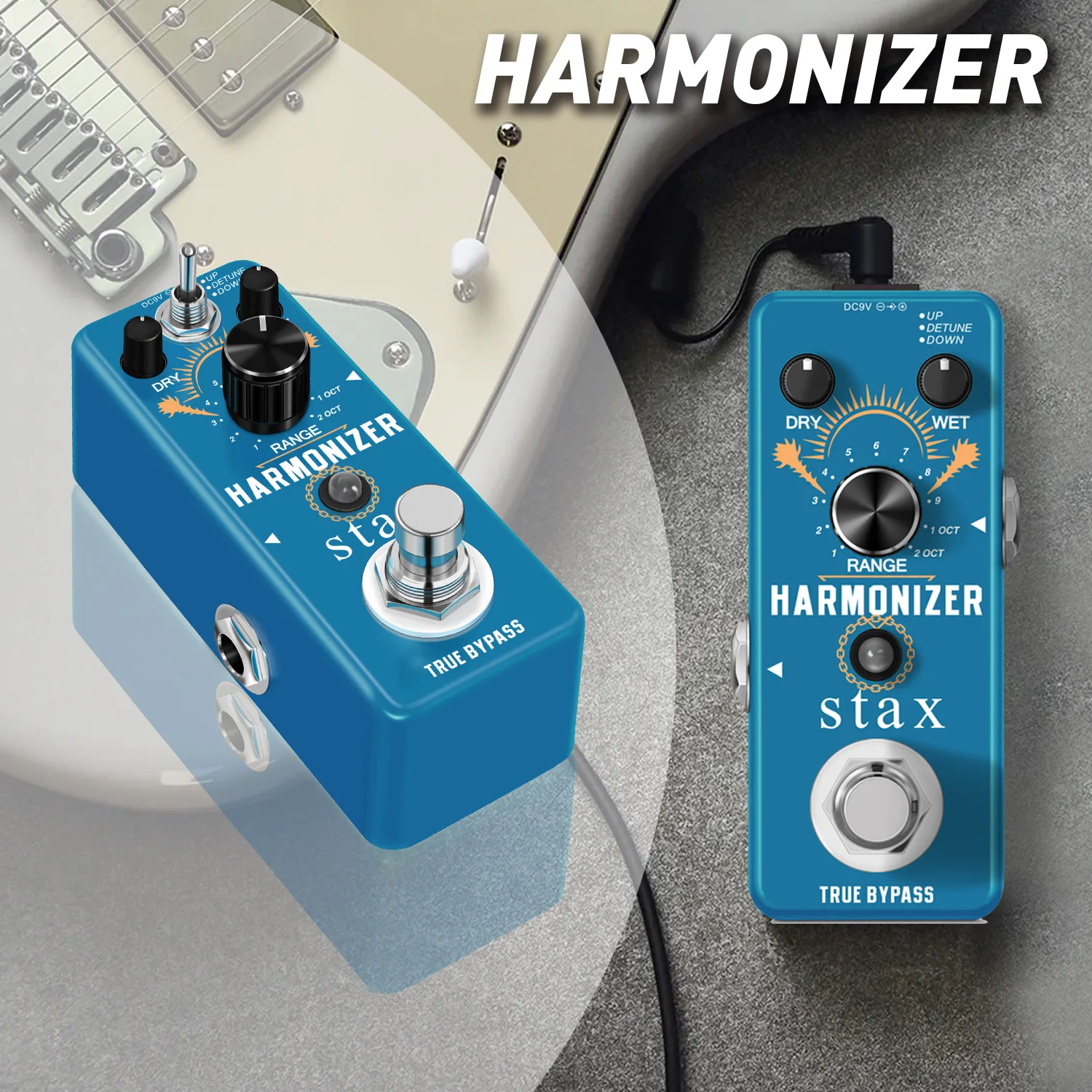 Stax Guitar Harmonizer Effect Pedal Digital Octave Effects