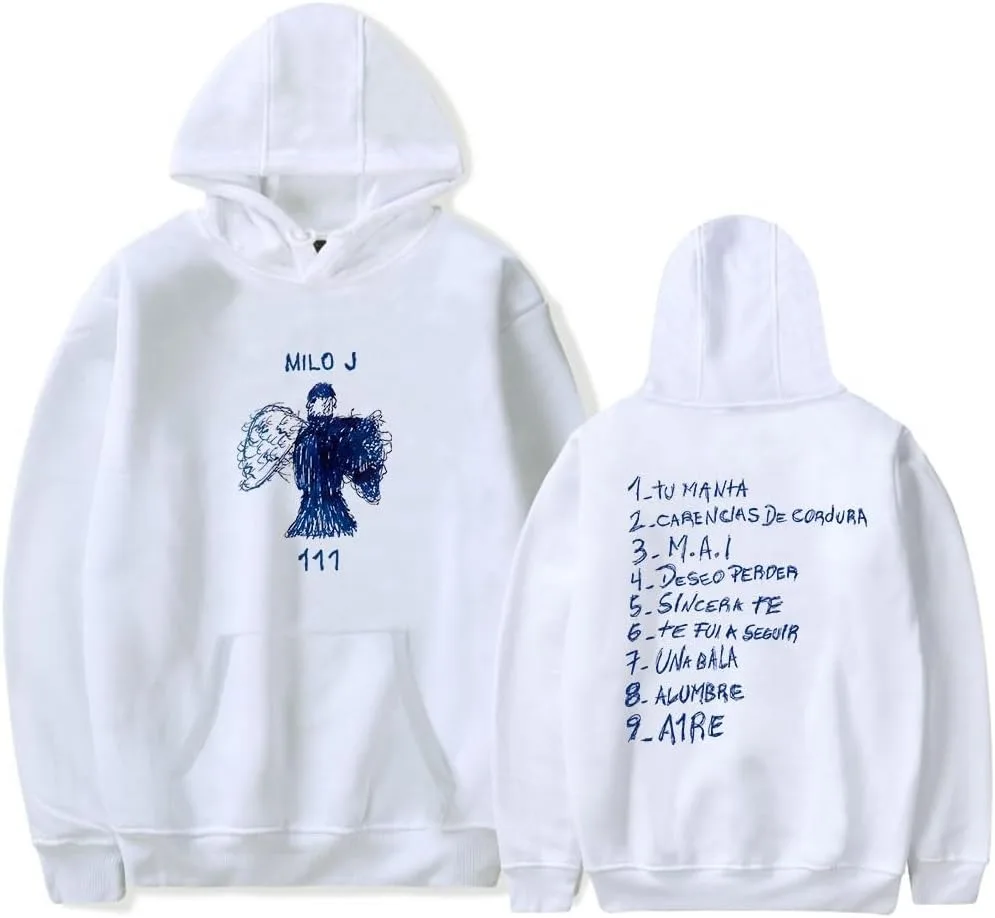 Milo J Hoodies 111 Album Merch Print Women Men Fashion Casual Singer Long Sleeve Sweatshirts 4