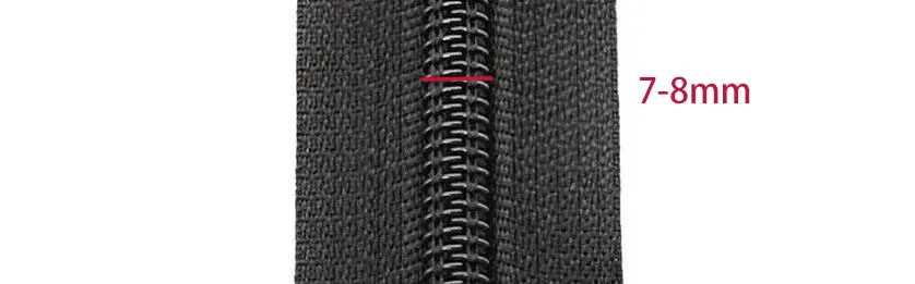 Description Picture 4 of item10-100pc Wholesale Black 8# Nylon Zipper Sickle Head Luggage Lock Hole Zipper Sliders for No.8 Nylon Zipper Lock Hole Puller DIY