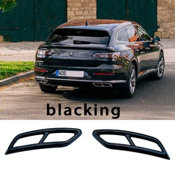 For VW Arteon Chrome Plating Turns Black 2020 2021 2022 2023 Arteon Shooting Break Exhaust Blacking Decoration Accessory
