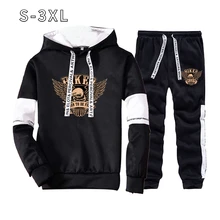 

USA Bald Eagle Men's Set 2022 Casual Hoodies Sweatshirt and Sweatpants Set Print Jogging Sports Tracksuit Suit S-3XL 4 Color