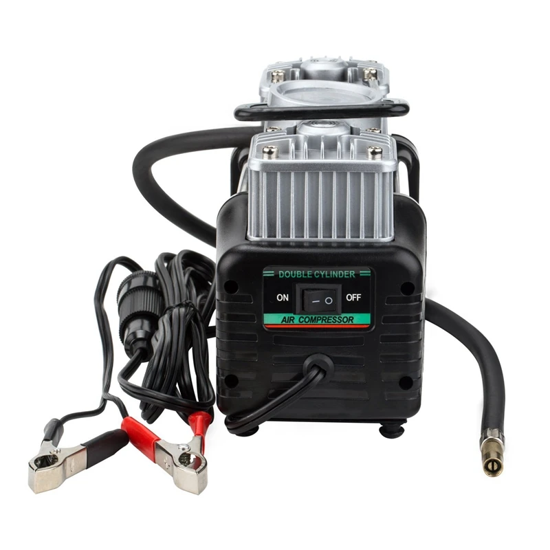 Double Cylinders 12V DC Heavy Duty Metallic Tyre Inflator Air Compressor  Pump with Digital Display at Rs 2200 in Surat