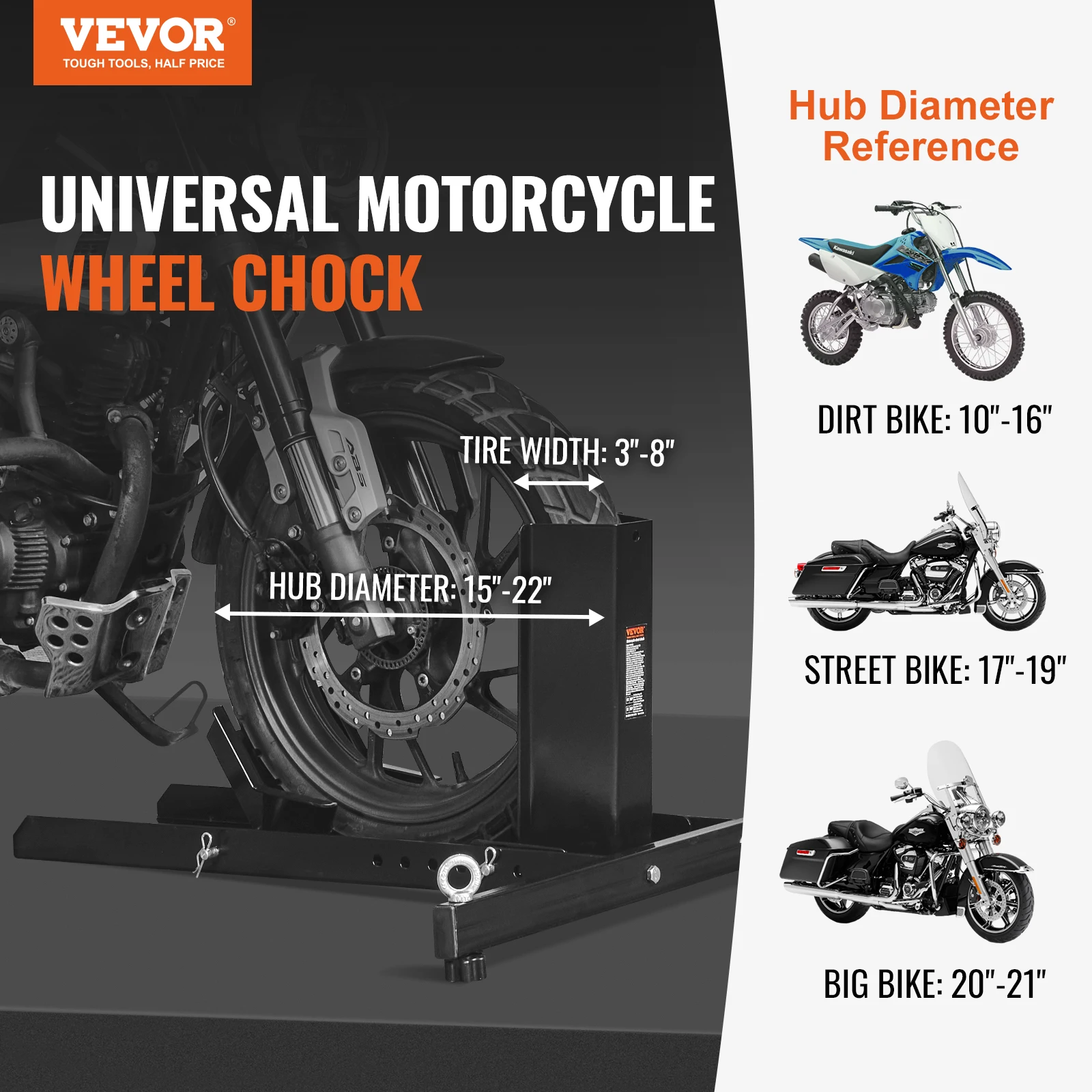 Motorcycle Stand Lift Motorcycle Wheel Chock Upright 1800lbs Heavy-duty Steel for Motorcycle