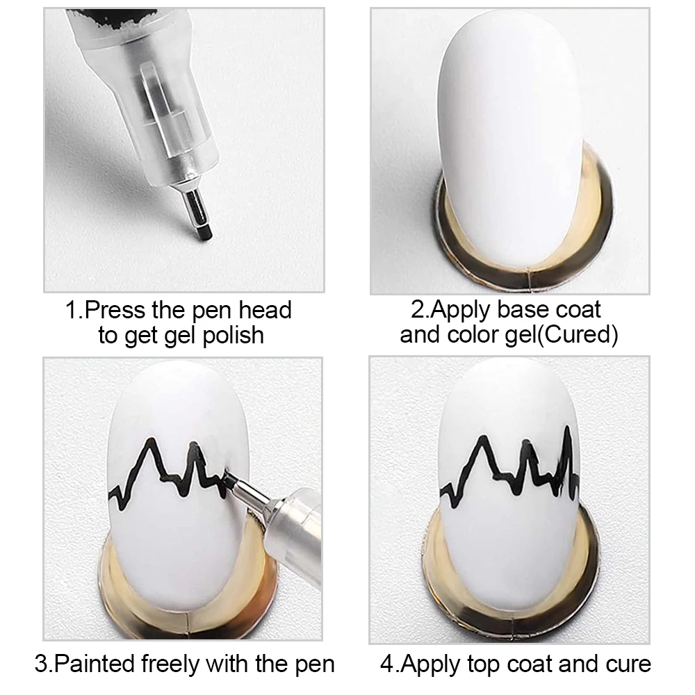 Nail Art Drawing Pen 12/18/24Colors Graffiti Acrylic Pen Waterproof Painting Liner DIY 3D Abstract Colorful Beauty Manicure Tool 5