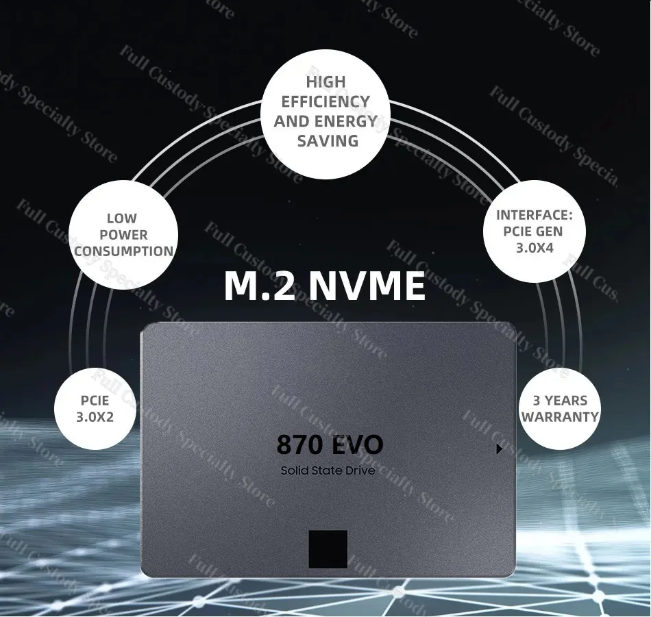 Ʈ  ũž  ָ Ʈ ̺,  4TB SSD 870 EVO, 1TB 2TB ϵ ̺ ũ, Sata3 2.5 ġ SSD TLC, 560 MB/s