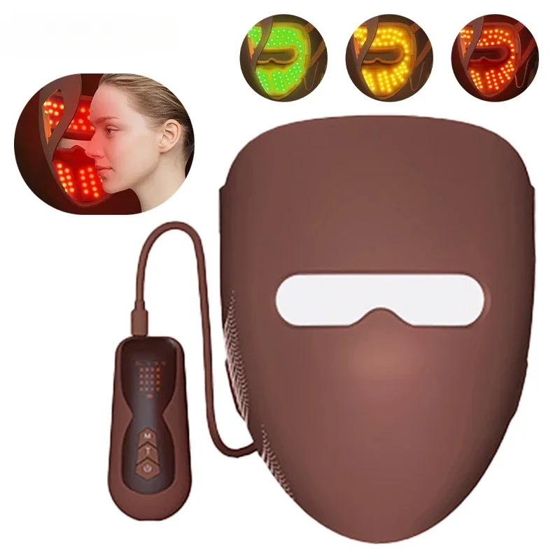 4 Colors LED Facial Mask Photon Skin Rejuvenation Repair Skin Brightening Anti-Ance Face Beatuy SPA Mask Care