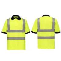 Navy Reflective Polo with Buttons