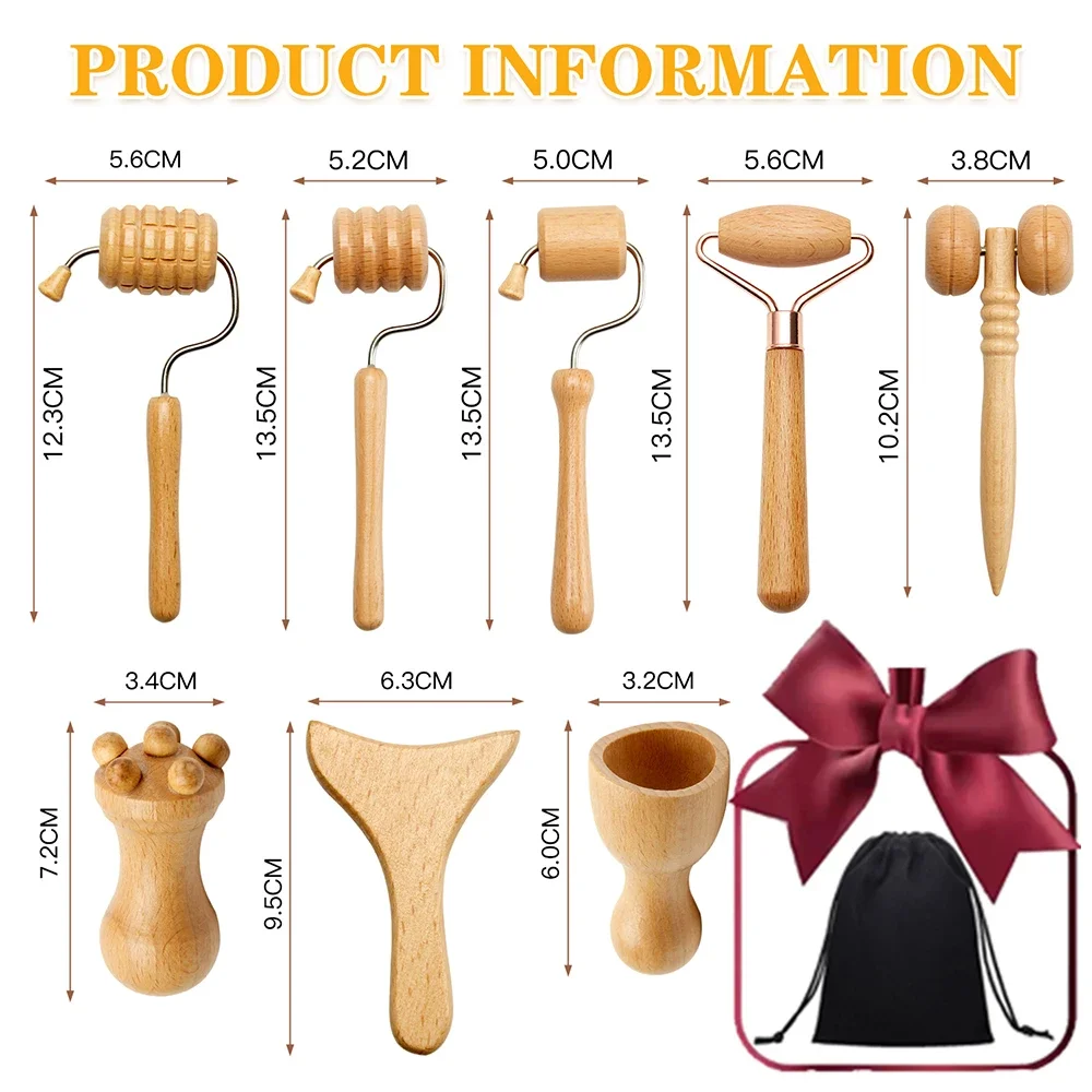 Wooden Facial Lifting Massage & Relaxation Kit