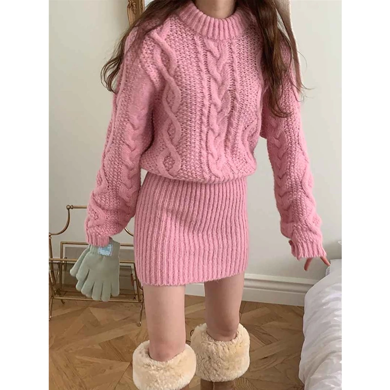 Autumn Knitted Sweater Dress for Women