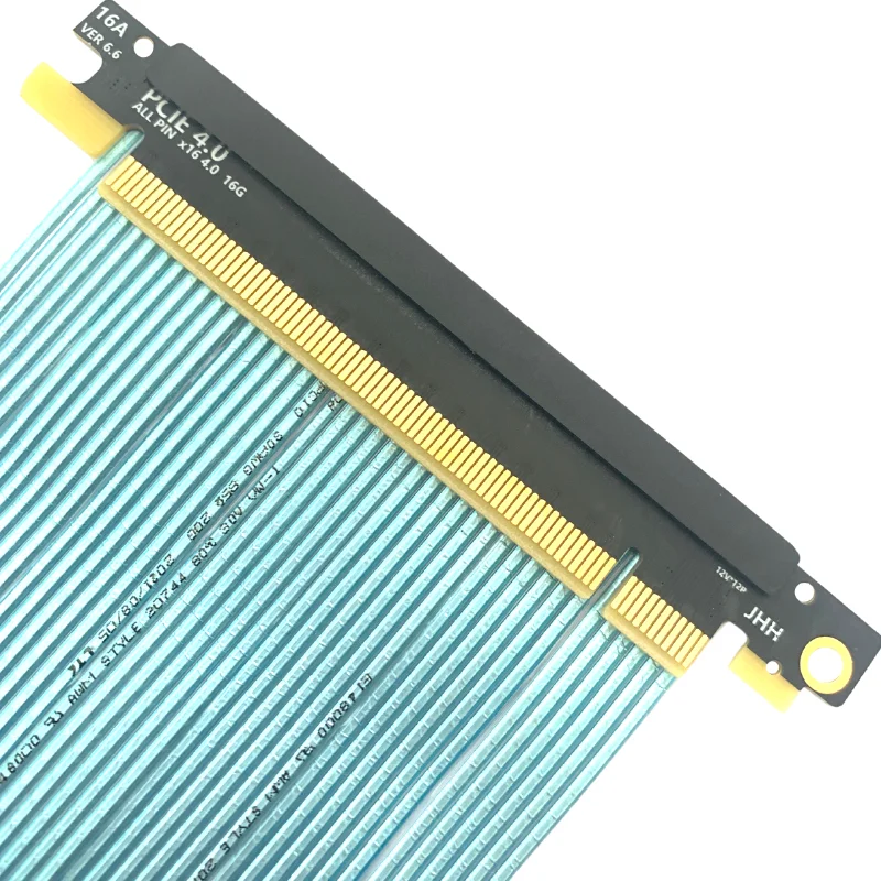 Duplo Reverso Pcie 4.0 Riser Cabo 185 mm Vertical Gpu Montagem Azul para Itx a4 Case Pcie 4.0 16x Protegido Extremo de Alta Velocidade - Imagem 3