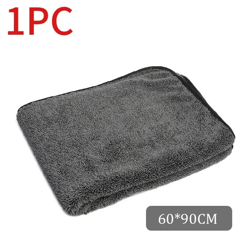 500GSM 초흡수성 마이크로파이버 자동차 건조 타월 보풀 없는 스크래치 방지 세척 천 (자동차 디테일링용)