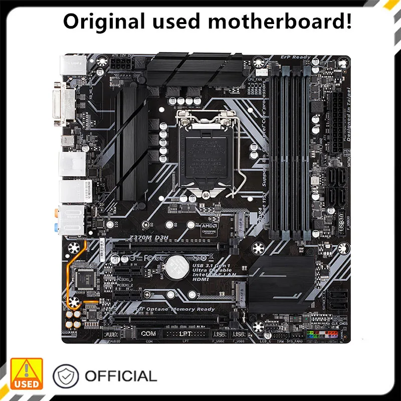 

Для Z370M D3H оригинальный б/у Настольный Intel Z370 64 Гб DDR4 материнская плата LGA 1151 i7/i5/i3 USB3.0 SATA3