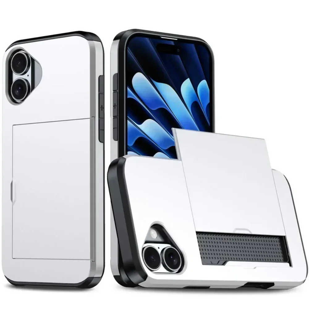 Premium Wallet Phone Case with Credit Card Holder and Sliding Pocket - Protective Cover