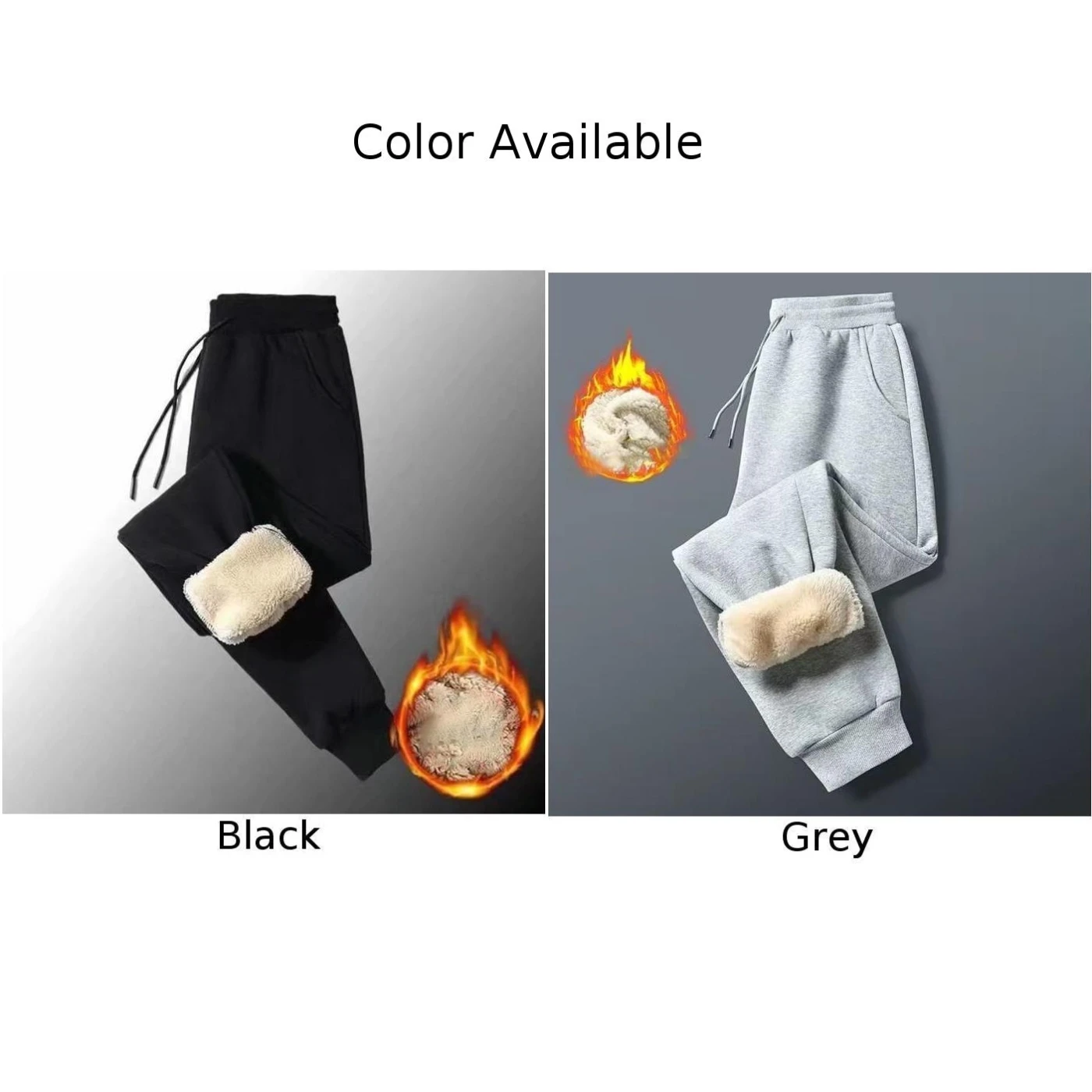 Men's Joggers Trousers Thicken Warm Thermal Fleece lined Slight Stretch Comfortable Holiday Vacation Winter Male Pants Fashion