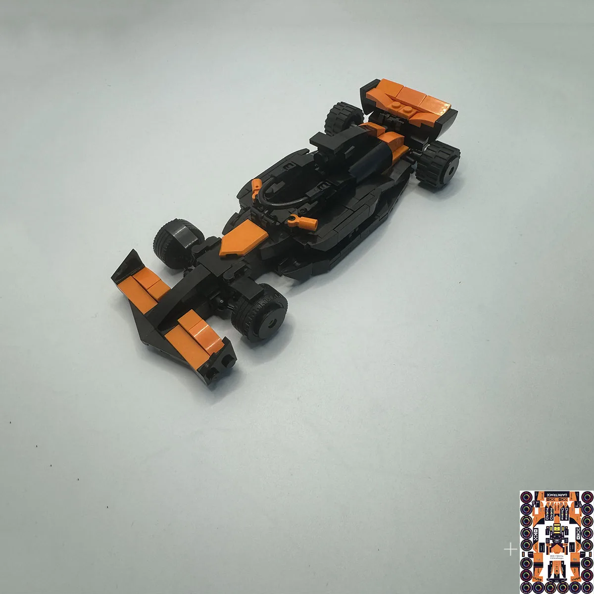 

296 шт. MOC 2024 год F1 суперкар гоночные скоростные чемпионы MCL38 строительные блоки Сборная модель игрушка кирпич детский подарок на день рождения