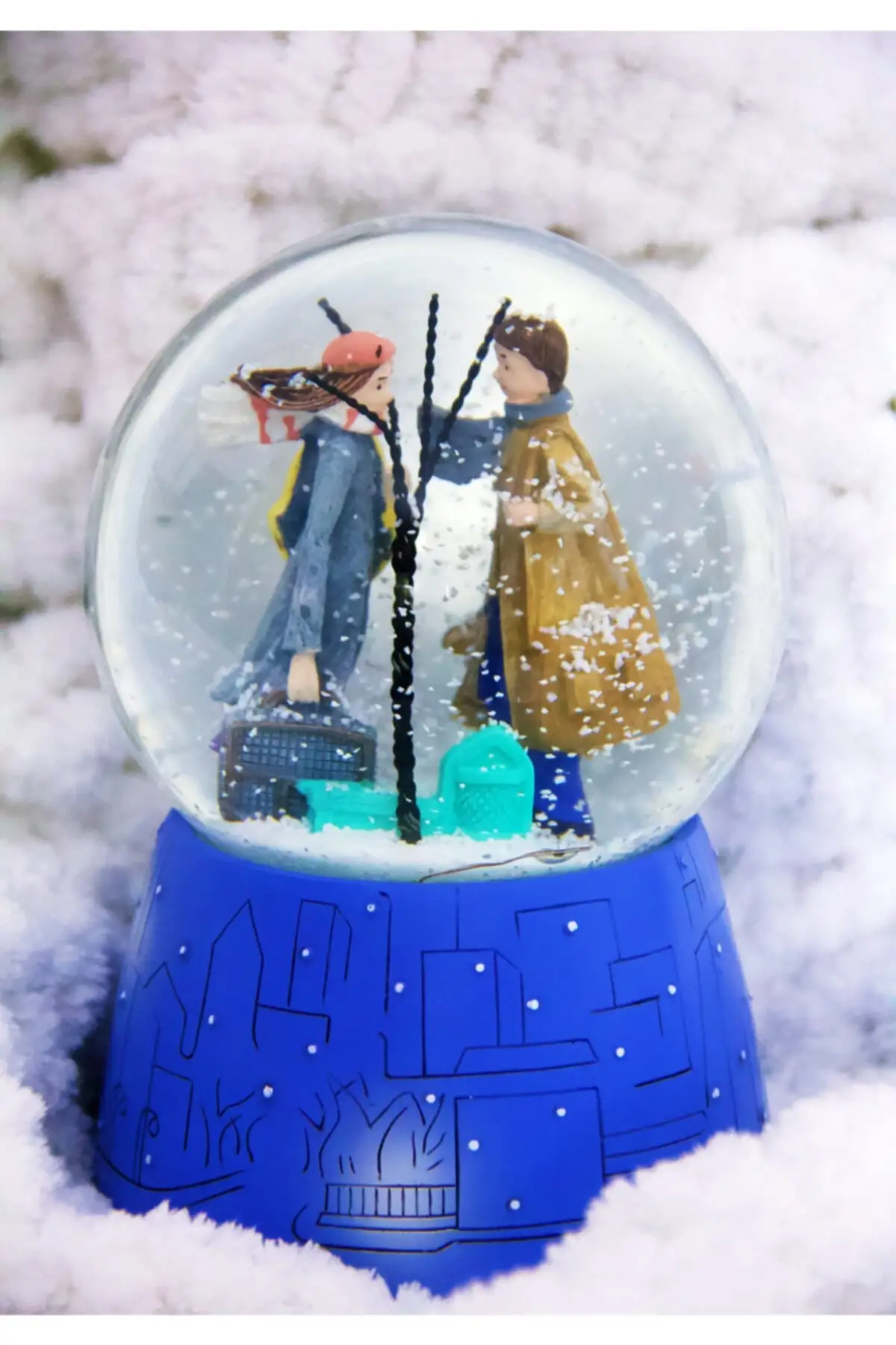 Large Size Winter Tale Snow Globe 6 Colors 5 Different Music Automatic Spray Gifts Home Office Products Crystal Balls | Дом и сад