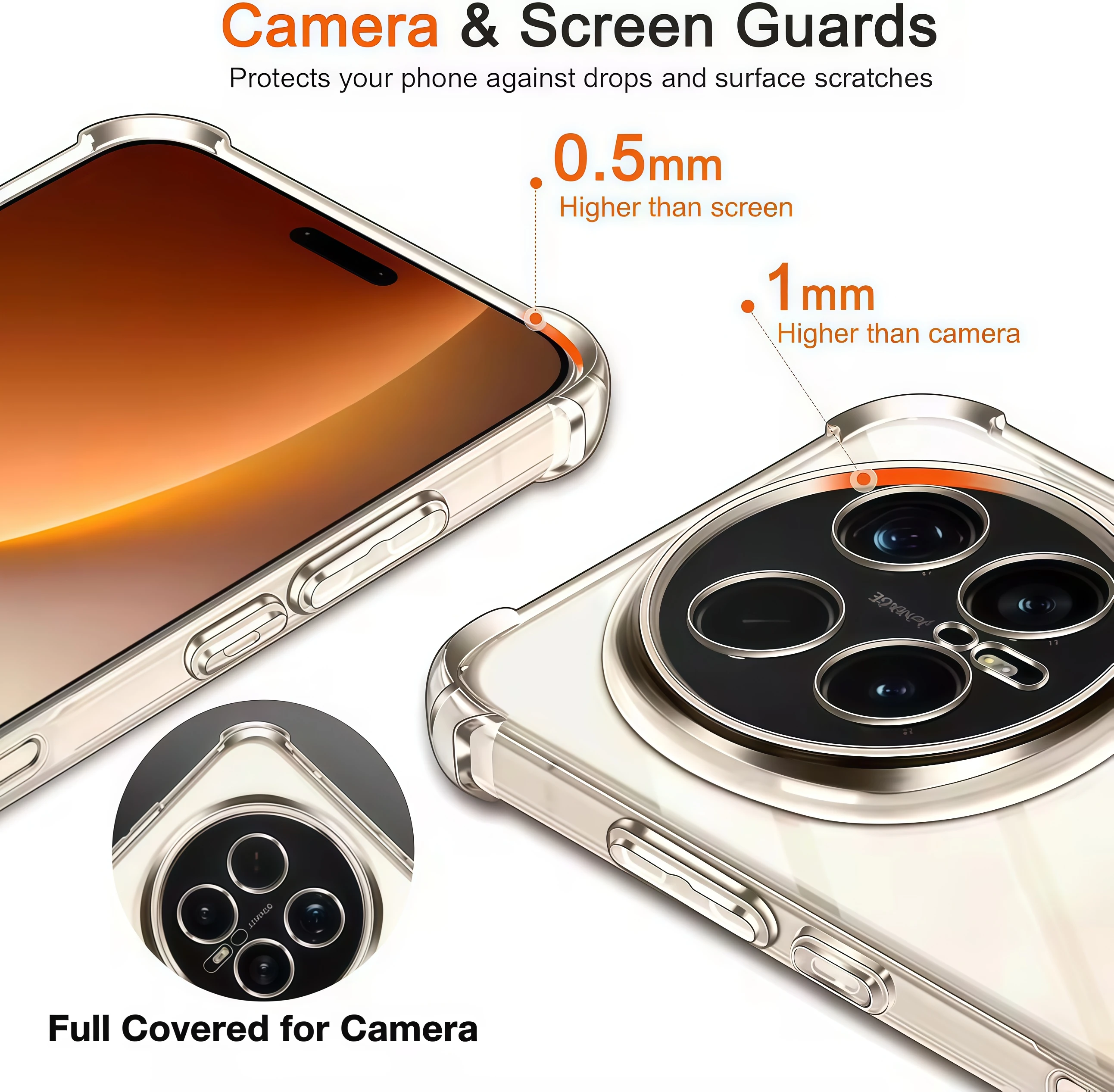 Transparent Shockproof Clear Phone Case Cover