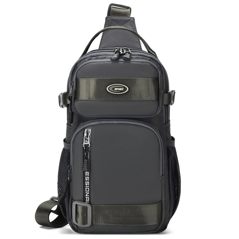 Riding backpack for men, men's chest bag, casual men's single shoulder bag, lightweight and large-capacity crossbody bag - 3