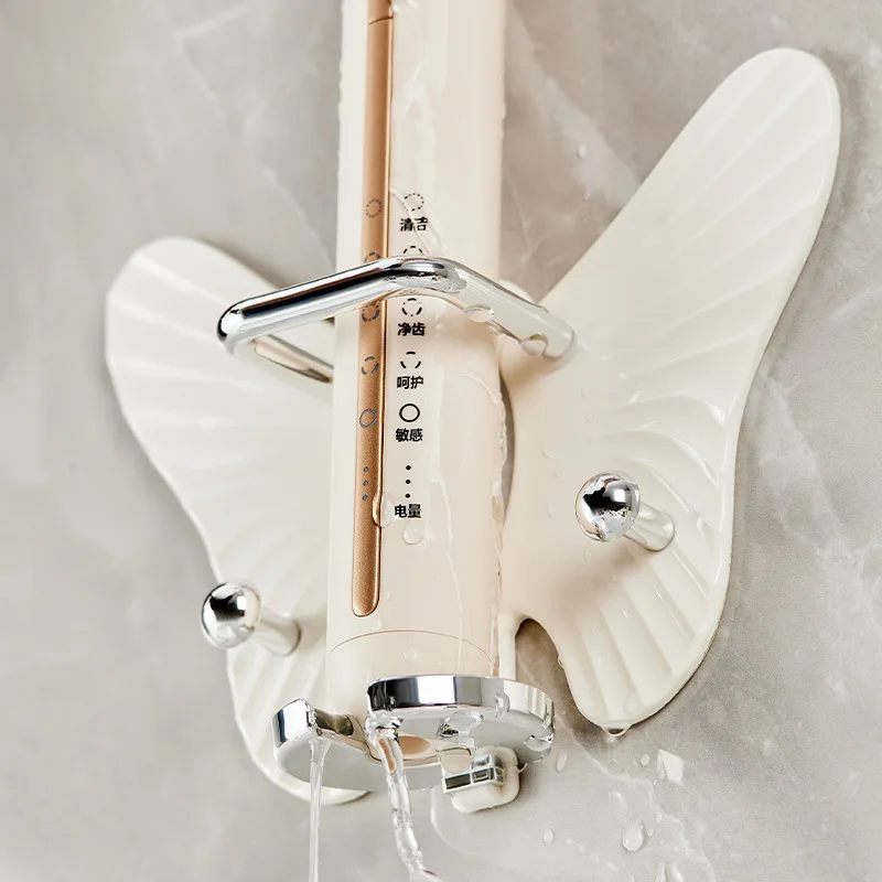 Toothbrush Holder Multi-functional Storage Rack Light Luxury Bathroom Perforation-free Wall Hanging Toothbrush Storage Rack