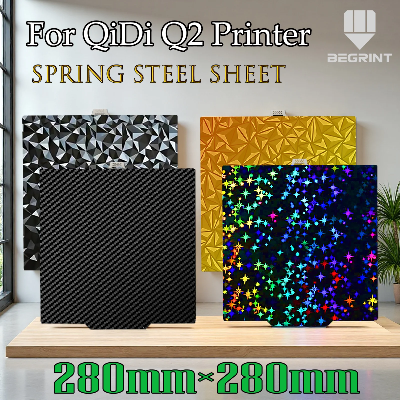 280 x 280 mm Bauplatte für QIDI Q2 Platte, glatte PEO-Blattstruktur, PEI PET für QIDI Q2 Combo 3D-Drucker, Heizbett-Bauplatte 7 280 x 280 mm Bauplatte für QIDI Q2 Platte, glatte PEO-Blattstruktur, PEI PET für QIDI Q2 Combo 3D-Drucker, Heizbett-Bauplatte 7