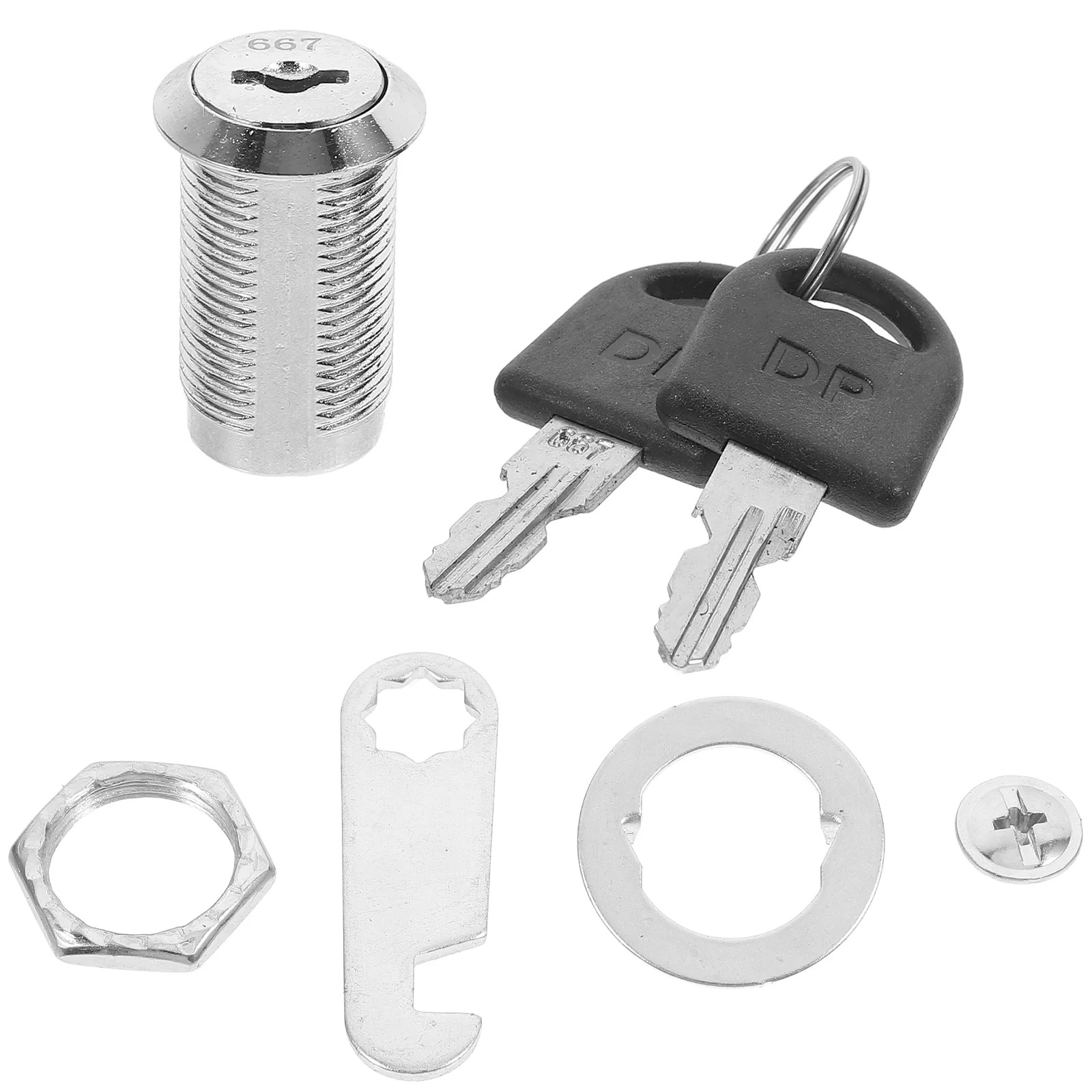 Mailbox Locks Drawer Cupboard Lock Keys Tubular Cam Locks for Files Silver 30mm