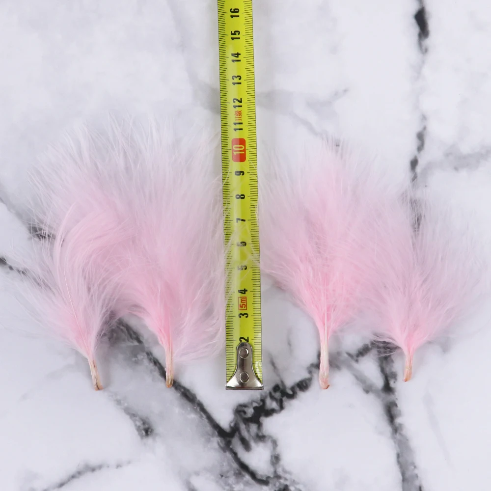 Turkey Feathers 50/100pcs Fluffy Pink Marabou 7-12cm DIY Wedding Decor