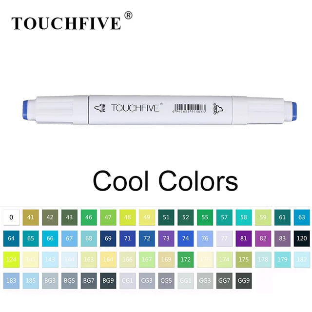 20Colors Alcohol Marker Pens Sky Blue Series Color Blendable Dual Tips for  Art Sketch Ocean Landscape