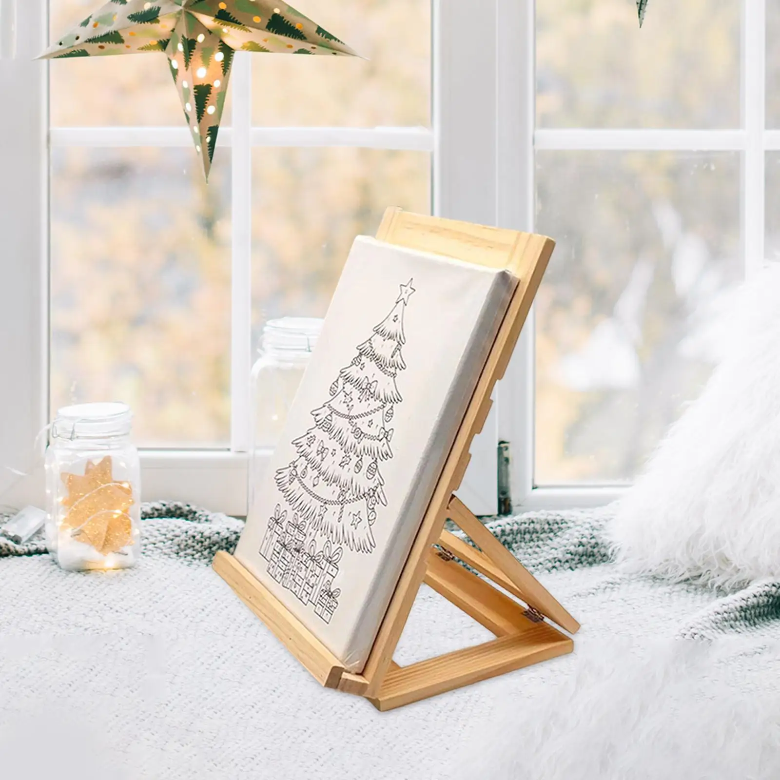 Canvas Panels Small Wooden Display Easel 29.5x21cm Multipurpose Professional for Finished Paintings Sturdy with Back Support