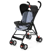 Poussette parapluie pliable pour bébé, légère, avec roue avant universelle, double frein, unisexe, pour voyage 5