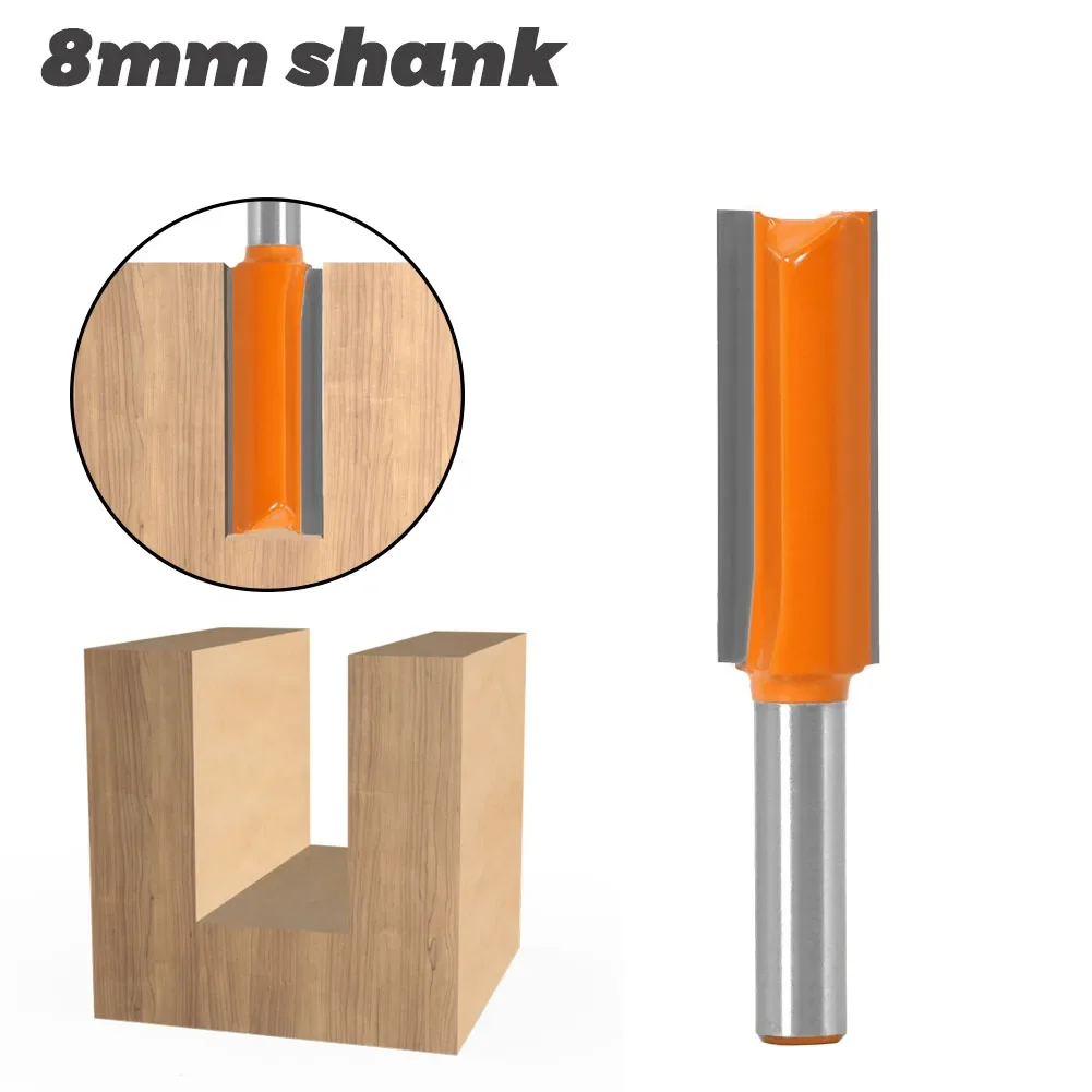 

1PC 8MM Shank Milling Cutter Wood Carving Diameter of 14mm Double Flute Straight Bit Cutter for Wood Tungsten Carbide Router Bit