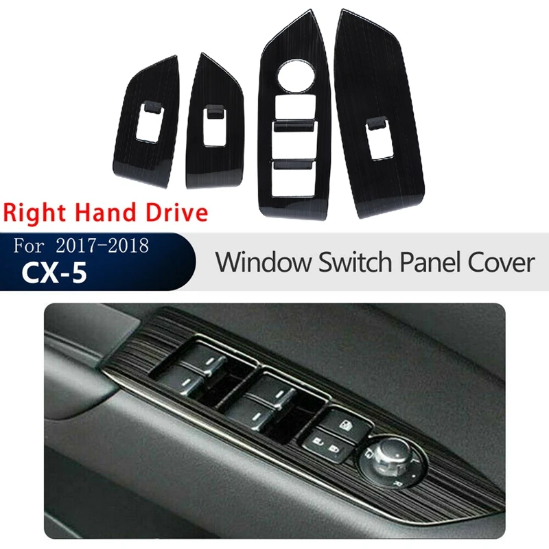 

Подлокотник для правого руля с черным стеклом, Защитная панель, внутренний подлокотник для Mazda CX-5 CX5 2017-2018
