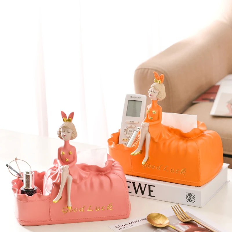 

Tissue Box Decoration Light Luxury High-End Home Living Room TV Wine Cabinet Decoration Moving into the New House Gift