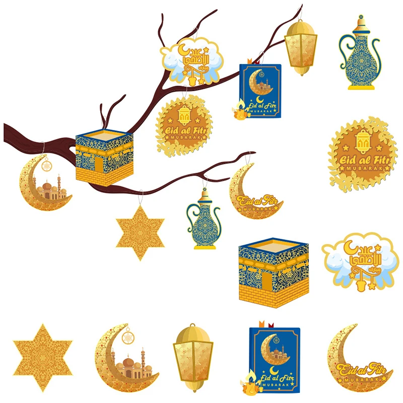 

2024 Eid Mubarak Decor, подвесная бирка, Рамадан, Декор для дома, Mubarak Рамадан кареем Eid Al-fitr Adha, мусульманский Декор Вечерние