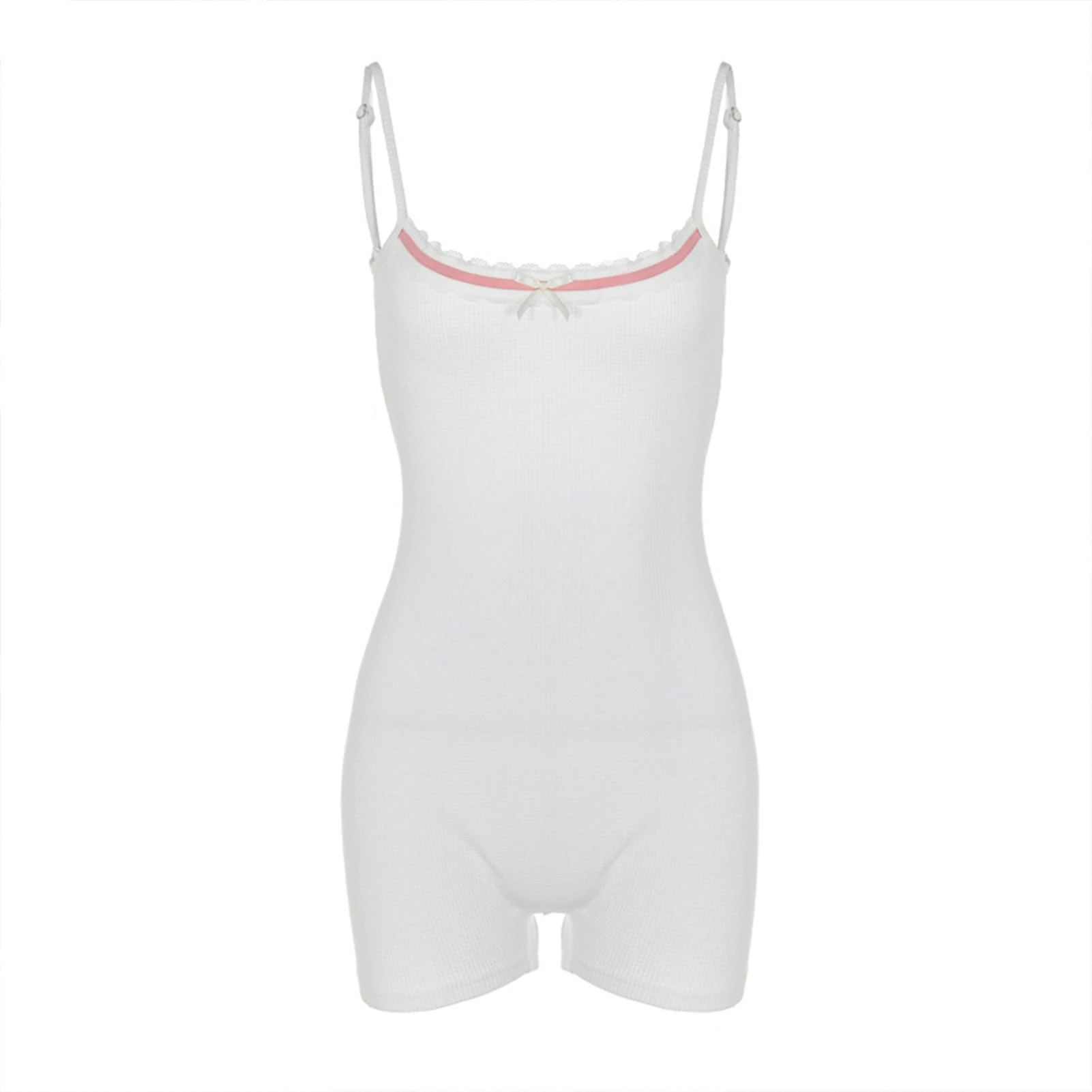 

Women Solid Color Jumpsuit with Collage on Chest Suitable for Girl Woman Wife