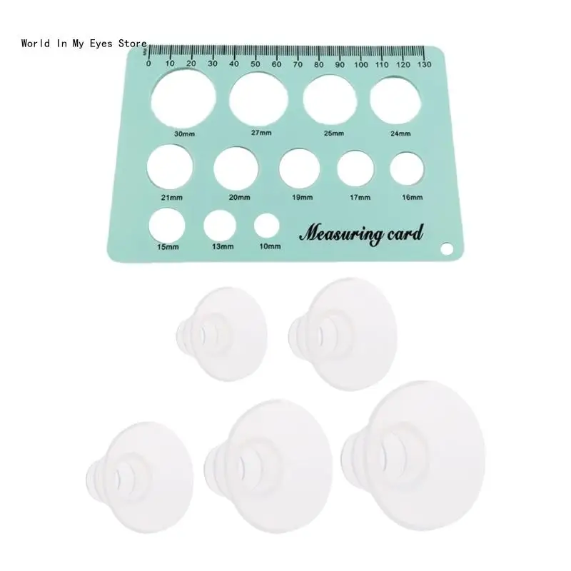 124D Electric Breast Flange Insert Flange Measuring Card Breastpump Shield Insert Breastpump Part Accessories