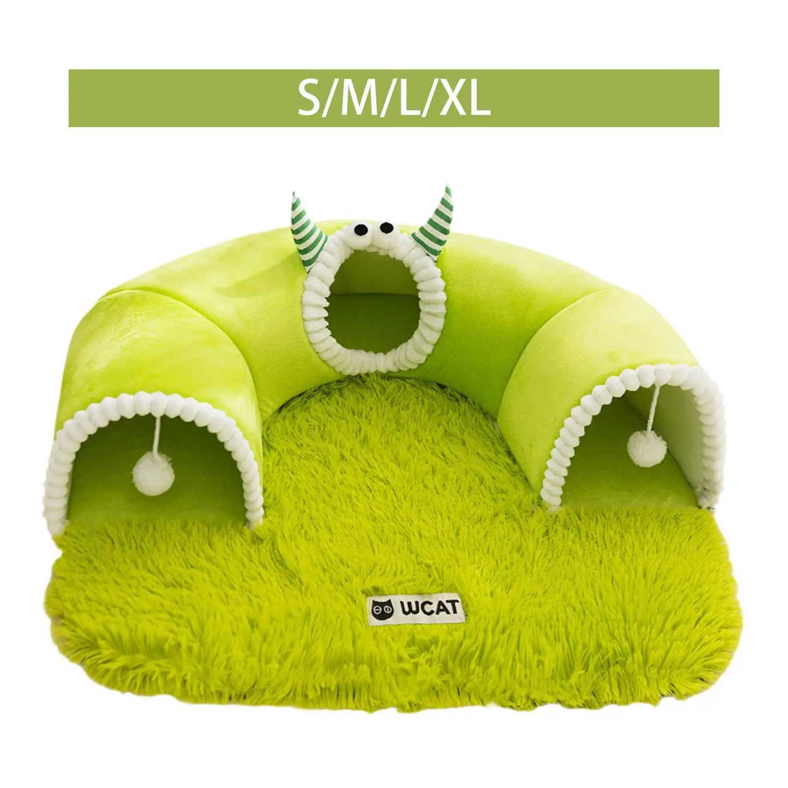 Pet Bed Equipment Versatile,Supplies Play with Ball Portable Gifts Rest,Zipper Closure Versatile Ornament Kennel Green