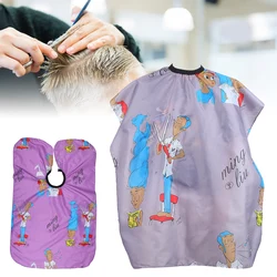 1pcs Hairdresser Apron Hair Cutting Dye Cape Children Hairdressing Apron Home Barber Shop Cartoon Pattern Hairdressing Tools