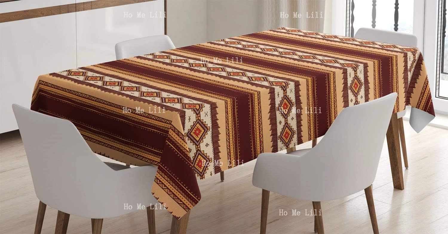 Скатерть Ambesonne для традиционного дома, прямоугольная настольная скатерть в стиле доисторических стран, для декора комнаты, кухни