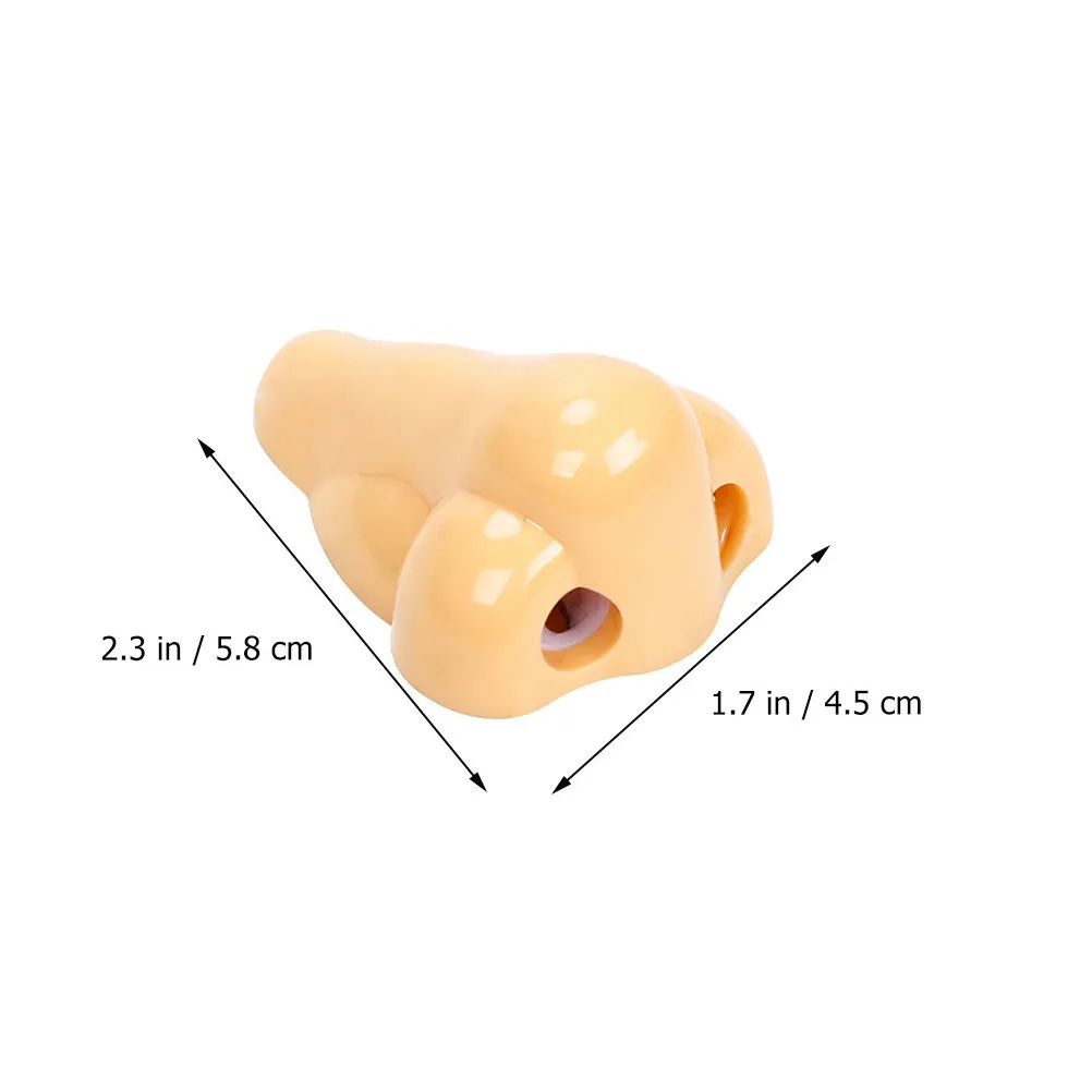 10Pcs 코 모양 연필깎이 창의적인 더블 홀 수동 학교 사무용품 교실 상품용 신학기 용품