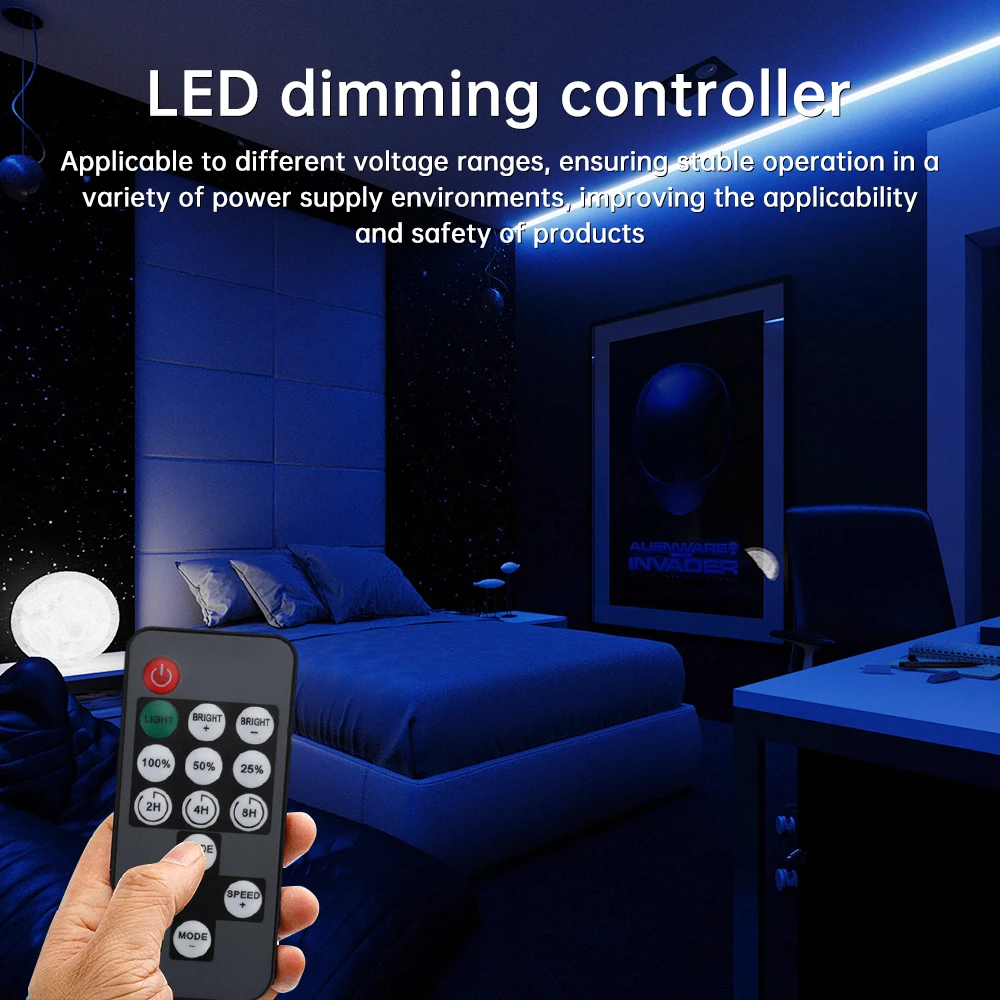 5-12V 14 Keys LED Module Controller Intelligent Head Rf Timer 7 Color Rgb Running Light Strip Controller Led Dimmer led display controller