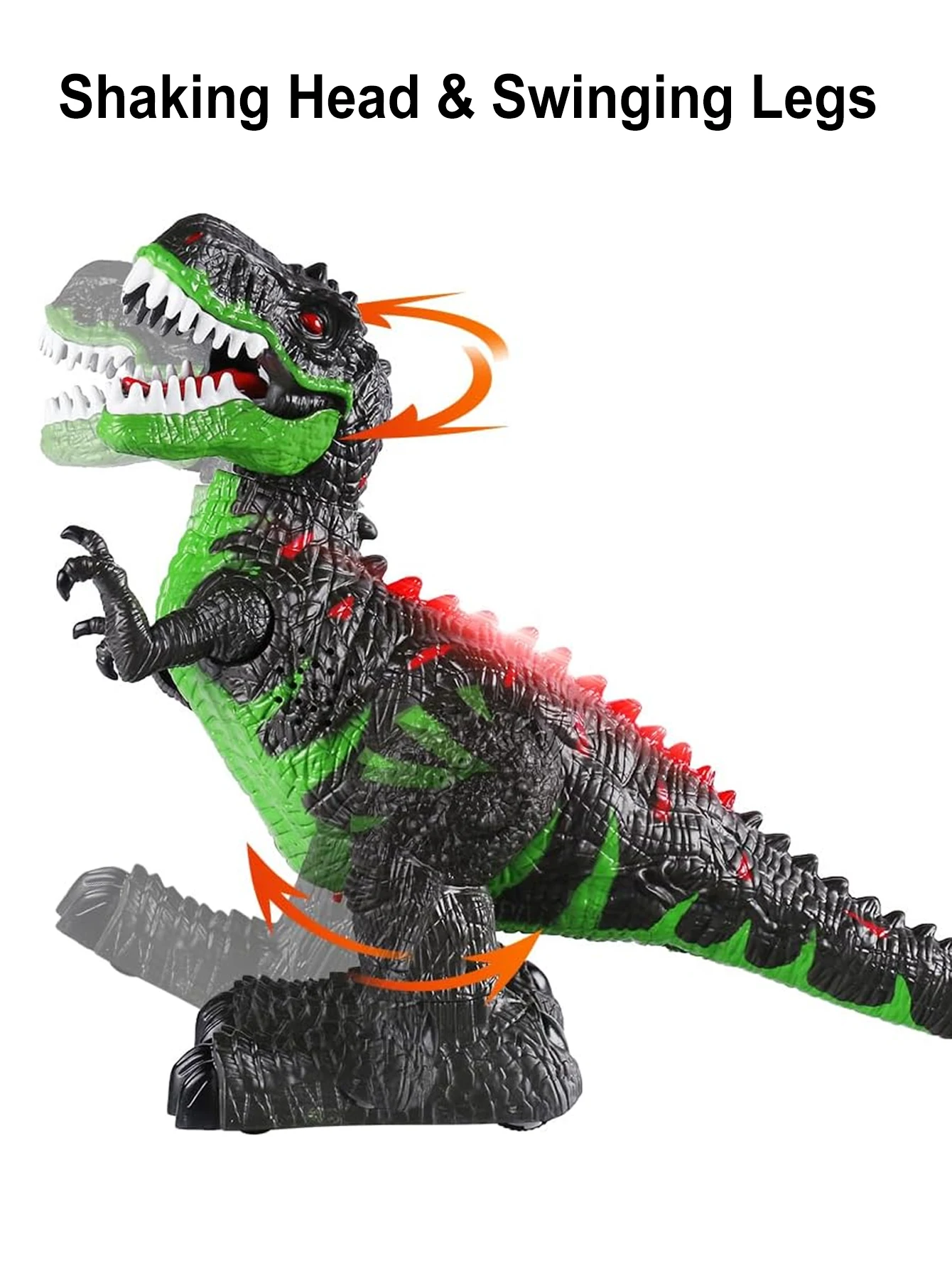 Remote control dinosaur toy, electric stunt RC walking Tyrannosaurus rex toy, with light and sound, 360 ° rotation 3