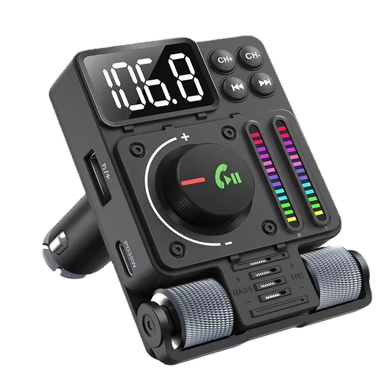 

Автомобильный FM-передатчик MT01 с функцией громкой связи, MP3, Bluetooth, PD30W, быстрая зарядка, автомобильное зарядное устройство, Hi-Fi музыкальный проигрыватель для автомобиля, 128 карт.