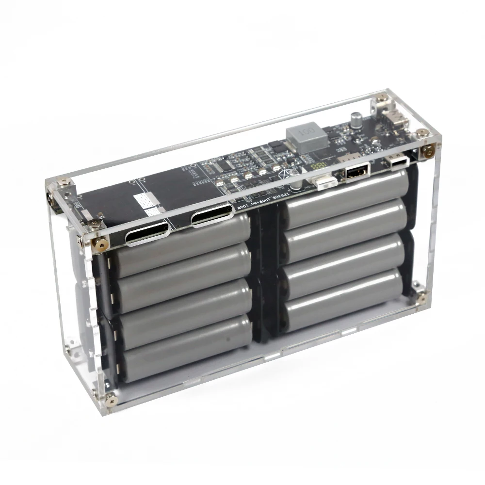 21700 18650 Battery Mobile Power 8/16/24 cell 120000mah External Portable DIY Free Welding Power Bank Case Two-Way IP5389 PD100w